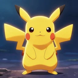 a film still of pikachu, vibrant,, 5 0 mm lens, lineart behance hd, dramatic lighting, global illumination, trending on artstation, bloom