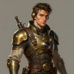 character concept portrait, adam brody as an engineer, steampunk, digital painting, concept art, smooth, sharp focus, illustration, artwork by wlop
