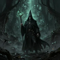 a lone wizard standing against the nightmares, trending on artstation