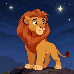 Simba under the stars lion king 1994 artstation