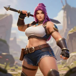 curvy female brawler, wolcen style