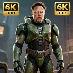 Elon Musk in Halo the video game series, 4k UHD