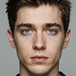 high resolution photo of a man with multiple eyes