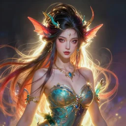 a portrait of a beautiful elegant female elemental entity, backlit, strong rim light, highly detailed, digital painting, vivid colors, high contrast, intricate