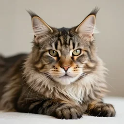 brad pitt as a maine coon cat