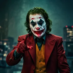 the joker's distress signal device in the city's night sky