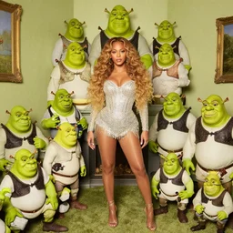Beyoncé showing off her room full of Shrek memorabilia