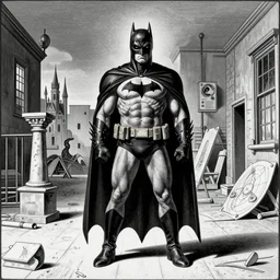 Batman in the style of MC Escher