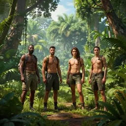 4 k, hyperealistic, unreal engine 5 photo of a south african jungle