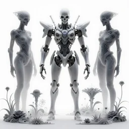 muted vaporwave unreal ombre, sharp focus, strong lighting, clean lines, sinister eldritch neural diaphanous skullpunk spirits in the enchanted intergalactic mecha garden, singularity, man - machine chimeric beholder polyphemous, by simon stalenhag marvin mattelson cesar santos jean auguste jean ingres david wilkie eugene delacroix john frederick lewis vasily vereshchagin facial vibrant marker intricate illustrated unreal engine