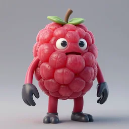 a humanoid figure raspberry monster, highly detailed, digital art, sharp focus, trending on art station, anime art style