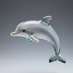 dolphin made of glass