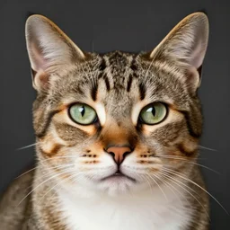 a cat with the face of a joe rogan