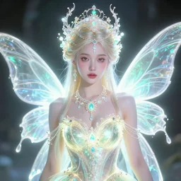 portrait of neon fairy princess, glowing, ornate and intricate jewelry, jaw dropping beauty, glowing background lighting, white accent lighting, hyper detailed, fairy tale, 4 k octane render