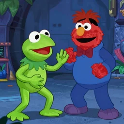 screenshot of kermit the frog from sesame street fighting edwin vancleef in the deadmines, world of warcraft