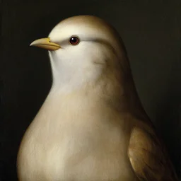 one bird, painting by hieronymus bosch, high quality focus, zoom, close up view, symmetry