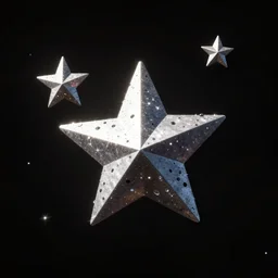 3 stars in empty space, concept, detail render, realistic maya, octane render, rtx, nasa, photo