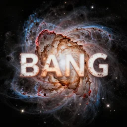 the word bang as an explosion of nebula