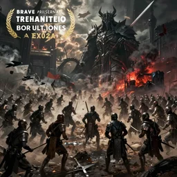 brave fighters on the front lines against the dark lord's blight, fantasy art, confusing, messy
