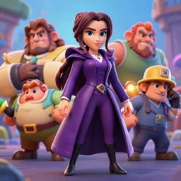 bellatrix lestrange, clash royal style characters, unreal engine 5, octane render, detailed, brawl stars, cinematografic, cinema 4 d, artstation trending, high definition, very detailed, blender