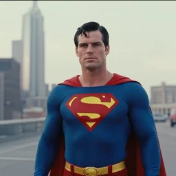 the end scene from superman part 2. professional kodachrome film image