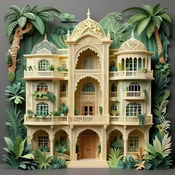 1 3 3 4 building, jungle, kirigami, dichromatism, paradox, volumetric light, insanely detailed and intricate, hypermaximalist, elegant, ornate, hyper realistic, super detailed, by remedios varo uranga aw 8 df 7 9 g