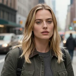 margot robbie as an homeless man in new york, highly detailed, hyper realistic