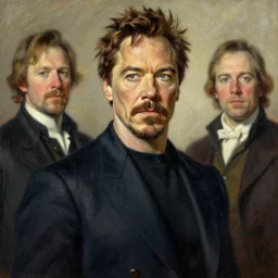 tony stark, highly detailed painting by gaston bussiere, craig mullins, j. c. leyendecker 8 k
