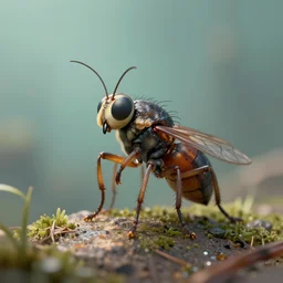 an anthropomorphic bot fly, trending on artstation