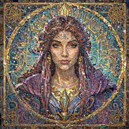 masterpiece head-on symmetrical centered painted portrait, Maya Ali as D&D sorcerer, Art Nouveau style, cell shaded, wizard robe, fantasy, RPG character Blizzard Hearthstone concept art, pixar, maya engine on stylized background, splash comics, global illumination lighting, trending on artstation, by lois van baarle, ilya kuvshinov, rossdraws