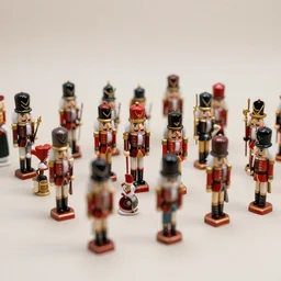 a war of nutcracker armies. Small, tiny, living toys,