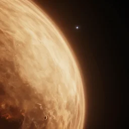 warm smooth space colours, cinematic render of atmospheric deep space, asteroid belt, volumetric lighting, cathrin machin, the expanse