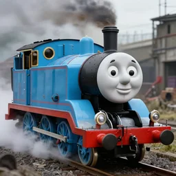 thomas the tank engine retrofited for zombie apocolypse