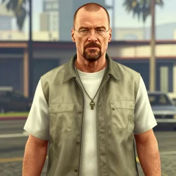walter white in gta v, realistic, 4k n- 9 C- 10