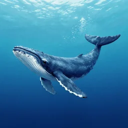 flying whale art