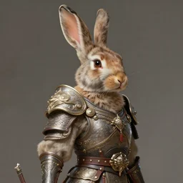 a anthropomorphic rabbit warrior, diffuse lighting, fantasy, intricate, elegant, highly detailed, lifelike, photorealistic, digital painting, artstation, illustration, concept art, smooth, sharp focus, naturalism, trending on byron's - muse, by greg rutkowski and greg staples