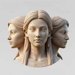 3 d face portrait of a goddess, octane render