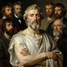 a portrait of plato by wayne barlowe, gustav moreau, goward,  Gaston Bussiere and roberto ferri, santiago caruso, and austin osman spare, ((((occult art))))