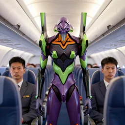 3 d rei ayanami evangelion, high detail airplane cabin, symmetrical, pilot