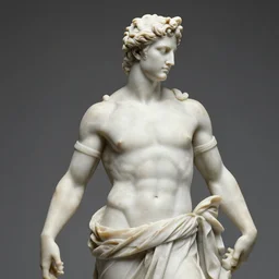 spiderman greek marble statue, highly detailed