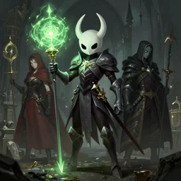 hollow knight arcane magic digital painting bioluminance alena aenami artworks in 4 k design by lois van baarle by sung choi by john kirby artgerm and greg rutkowski and magali villeneuve mage fighter assassin
