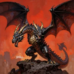 dragon by Frank Frazetta,fantasy artwork,bold,striking,high quality!!!!!,masterpiece!!!!
