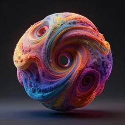 a very abstract object, unreal engine, lighting, 4k, colorful, detailed, realism,