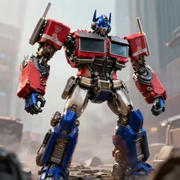 optimus prime destroying a [ decepticon ], ultra realistic 4 k unreal engine very cinematic render with ray tracing bloom ambient occlusion strong reflections depth of field fog