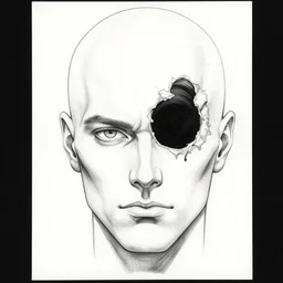 mike ehrmantraut drawn by junji ito. spiral hole in head