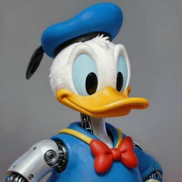 portrait of robotic donald duck, digital painting, extremely detailed, 4 k, intricate, brush strokes, mark arian, artgerm, bastien lecouffe - deharme
