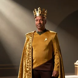 jean luc picard as a kingon, star trek the next generation, film still