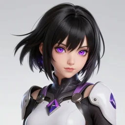 highly detailed, digital art, pixiv fanbox, trending on artstation, ray tracing, volumetric lighting, sharp focus, hq, overwatch style gypsy rogue female character, short messy black hair with bangs and violet eyes, arcane, by artgerm, wlop, greg rutkowski, miyazaki hayao