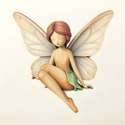Colored pencil art on paper, Wood Fairy, highly detailed, artstation, Caran d'Ache Luminance