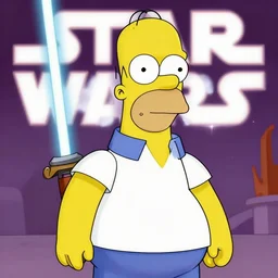Homer Simpson in the movie Star Wars A new hope